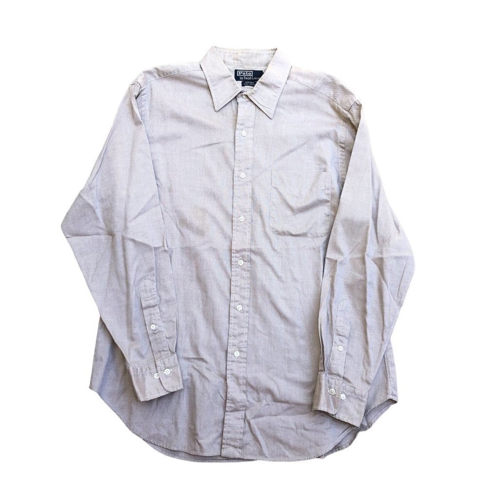 POLO BY RALPH LAUREN Andrew Button Down Shirt Men's 16 1/2 - 34/35 Beige Top